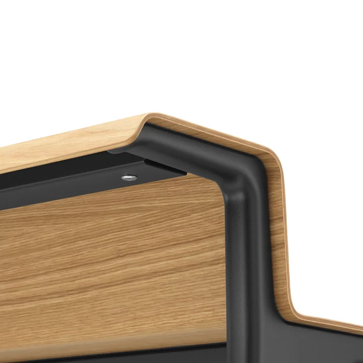 Vitra - Courier Schreibtisch, Eiche hell / tiefschwarz