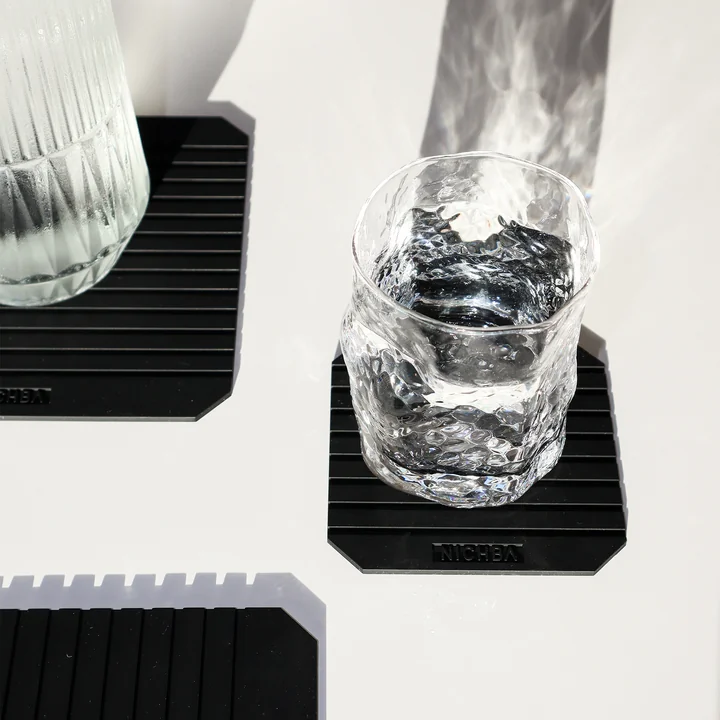 Nichba Design - Glasuntersetzer S, schwarz