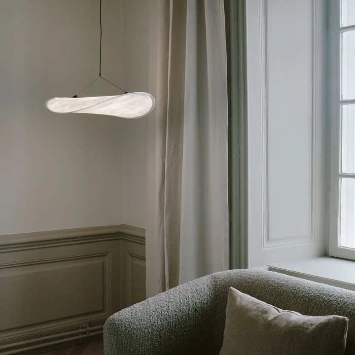 New Works - Tense LED Pendelleuchte, 55 cm, weiß