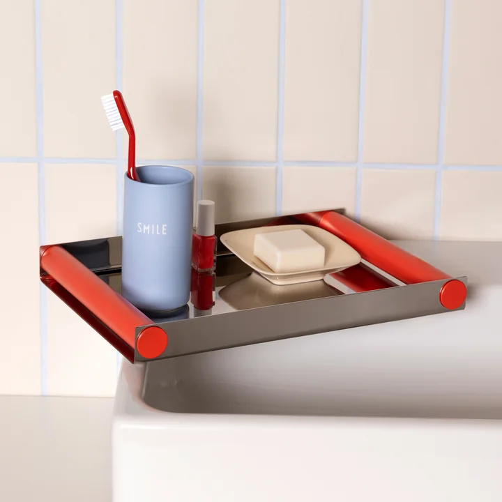 Design Letters - AJ Favourite Porzellan Vase, Smile / dusty blue, Ray Tablett Disco