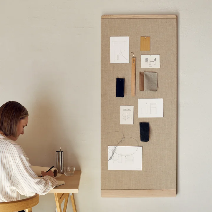 Form & Refine - Rim Pinnwand, 60 x 145 cm, Eiche weiß geölt