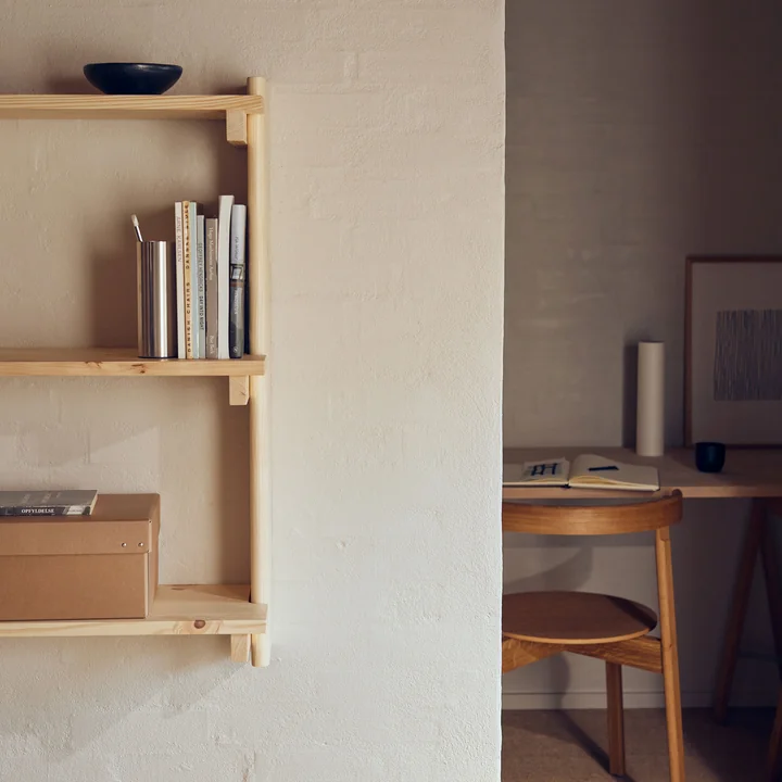 Form & Refine - Beam 3 Wandregal, 60 x 90,5 cm, Kiefer matt lackiert