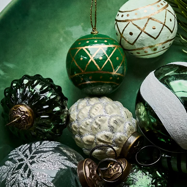 House Doctor - Cone Ornamente, Ø 4 cm, antikes silber