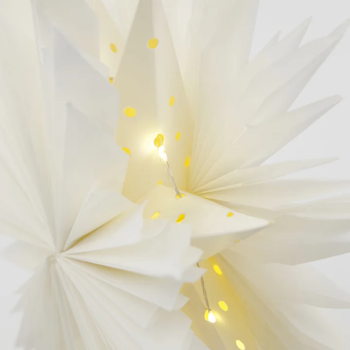 House Doctor - Gant, Top star LED-Christbaumleuchte, weiß / messing finish