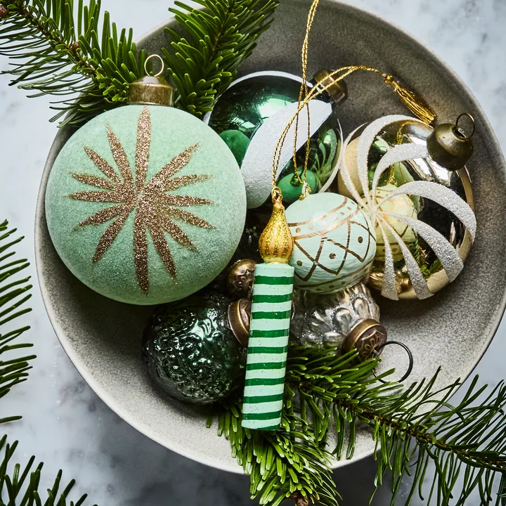 House Doctor - Mach Ornament, Ø 4 cm, mintgrün