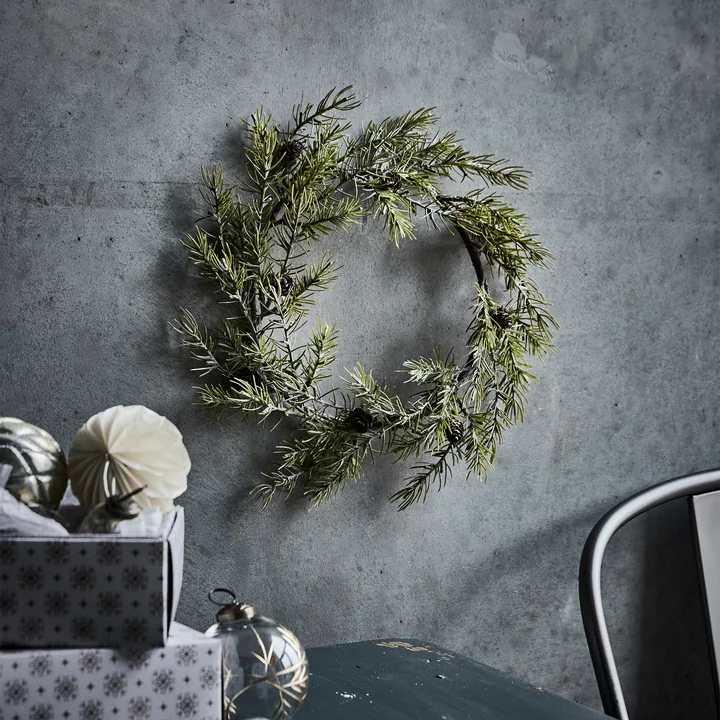 House Doctor - Torch Kranz, Ø 35 cm, grün