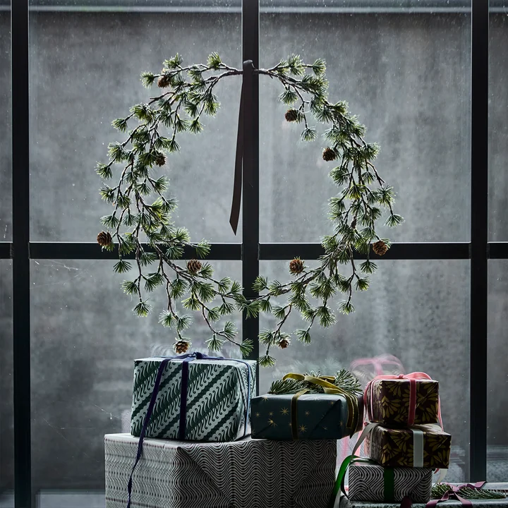 House Doctor - Torch Kranz, Ø 50 cm, grün