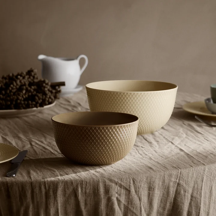 Lyngby Porcelæn - Rhombe Schale, marble und clay