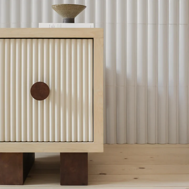 Nobodinoz x Heju - Nachttisch H 52 cm, Esche natur