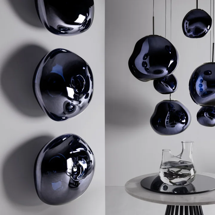 Tom Dixon - Melt LED Wandleuchte / Deckenleuchte, 50 x 28 cm, smoke