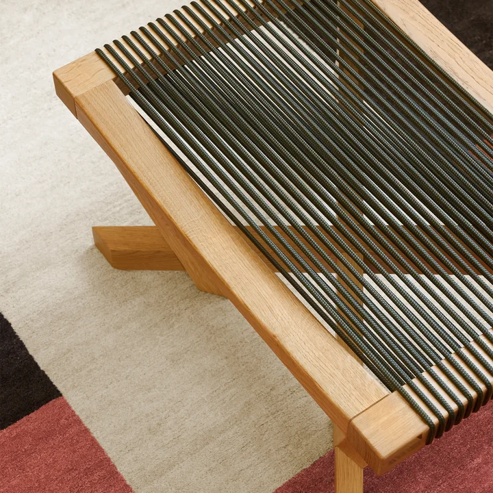 ClassiCon - Volkshaus Hocker, Eiche natur / waldgrün