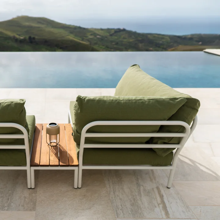 HOUE - Level 2 Sofa, rechts, muted white / leaf