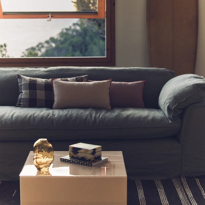 HKliving - Nomad Sofa, Leinen / army green