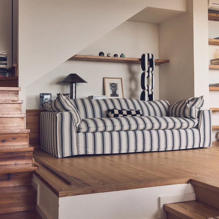 HKliving - Nomad Sofa, Rocco / chalkstripe