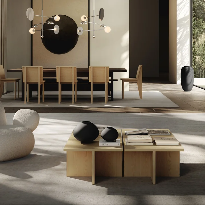 101 Copenhagen - Brutus Beistelltisch, Eiche, Sunao Vase