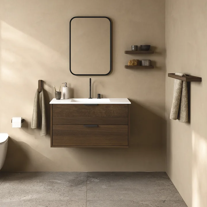 Andersen Furniture - Handtuchhalter und Wandregal 10, Esche dunkel gebeizt