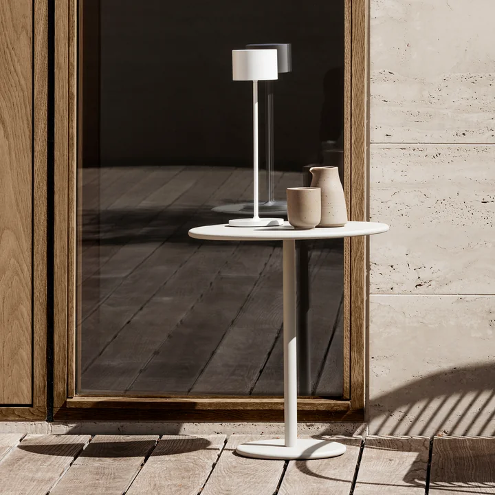 Blomus - Stay Garten Beistelltisch, H 45 cm Ø 40 cm, seidengrau