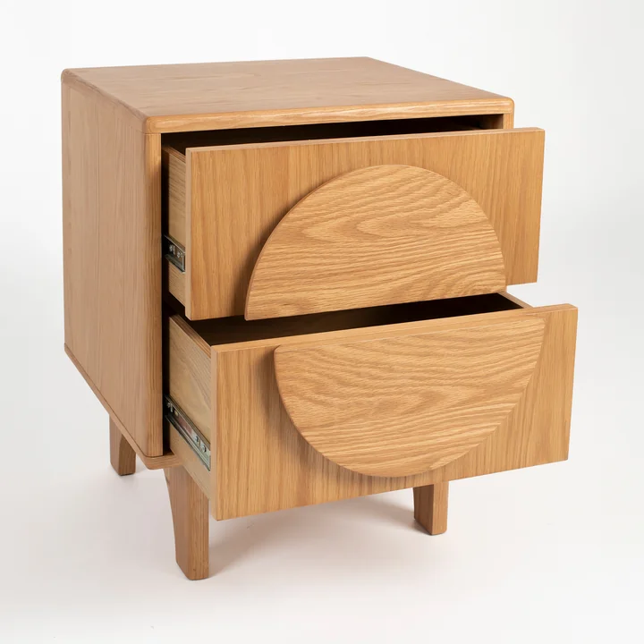 Zuiver - Groove Nachttisch, Eiche
