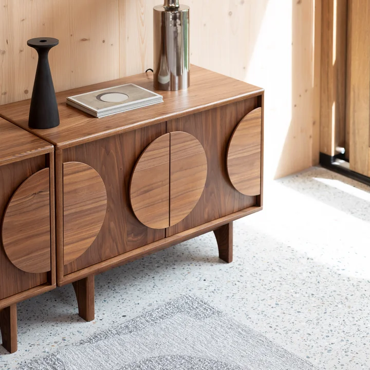 Zuiver - Groove Sideboard mit 2 Türen, Walnuss