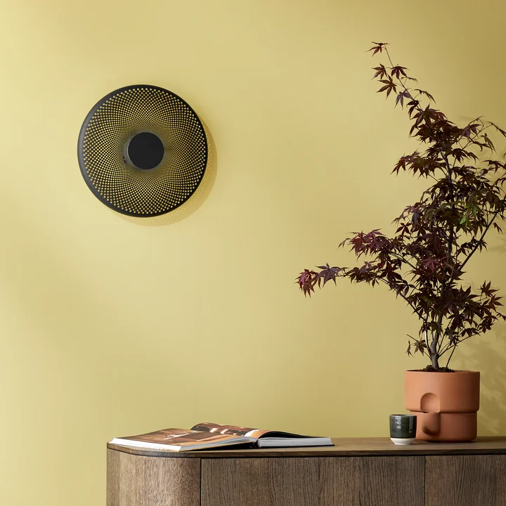 Northern - Glint LED Wandleuchte, small, opalweiß / Messing, Ø 25 cm