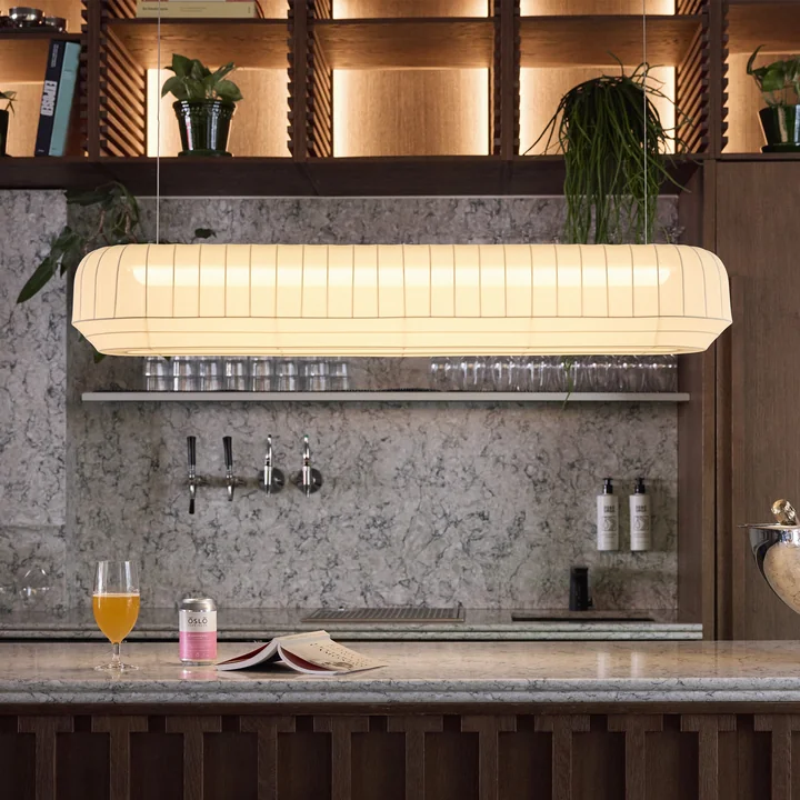 Northern - Tradition LED Pendelleuchte, linear, L 120 cm, off-white