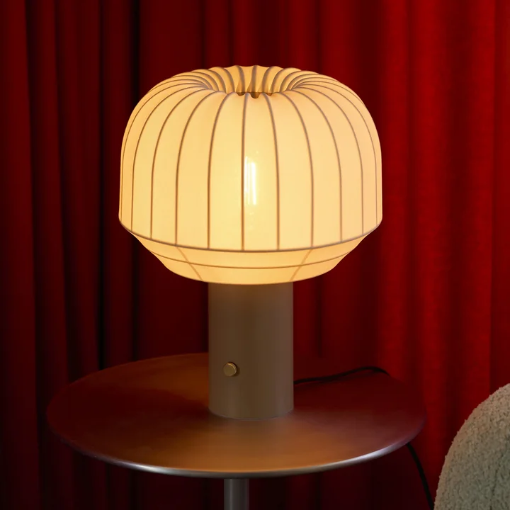 Northern - Tradition Tischleuchte, Ø 29 cm / H 39 cm, offwhite / graubeige