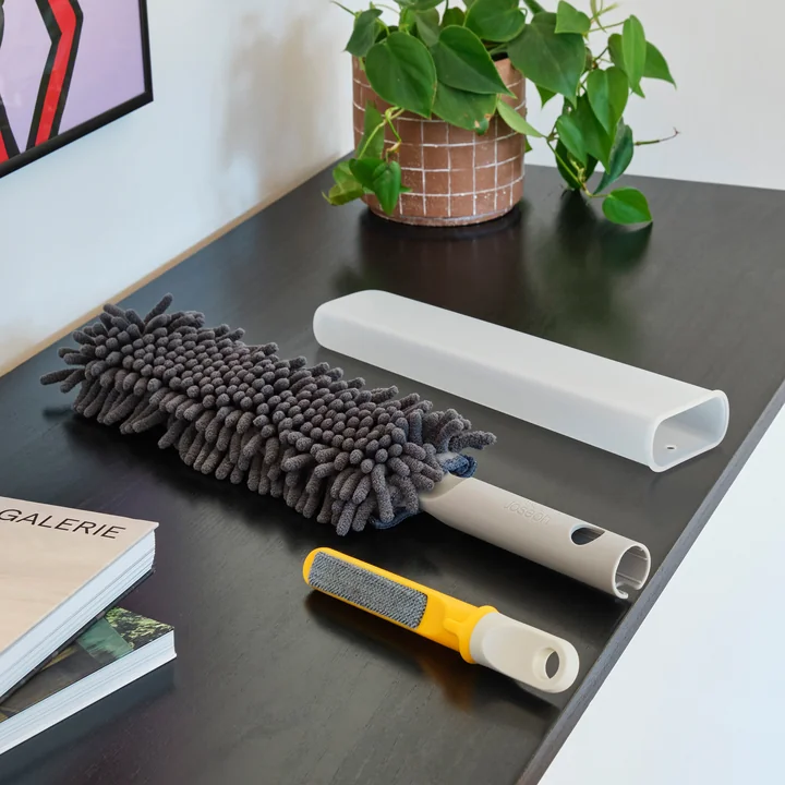 Joseph Joseph - CleanTech 3-in-1 Mikrofaser-Staubwischer, light stone