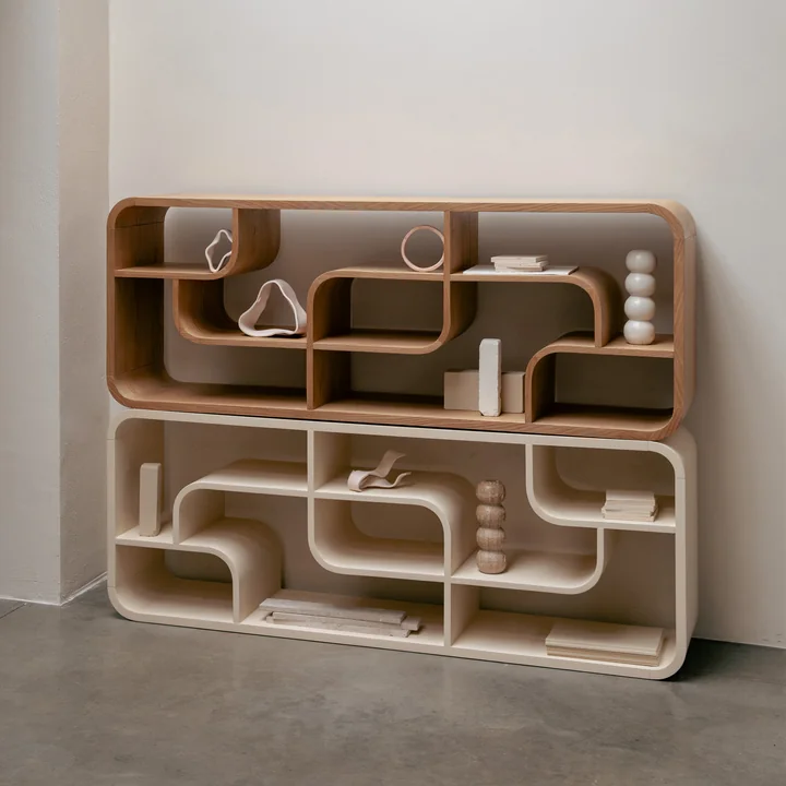 Zuiver - Seven Regal, Eiche natur und beige