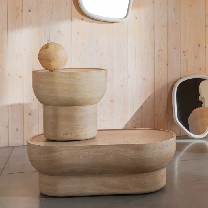 Zuiver - Noble Couchtisch und Beistelltisch, beige