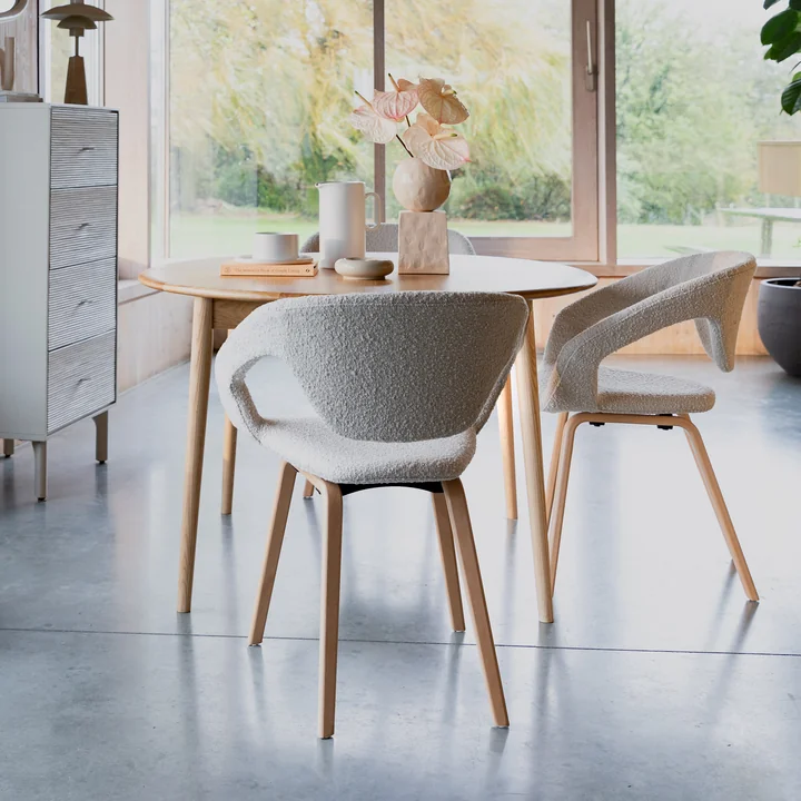 Zuiver - Flexback Stuhl, Boucle beige