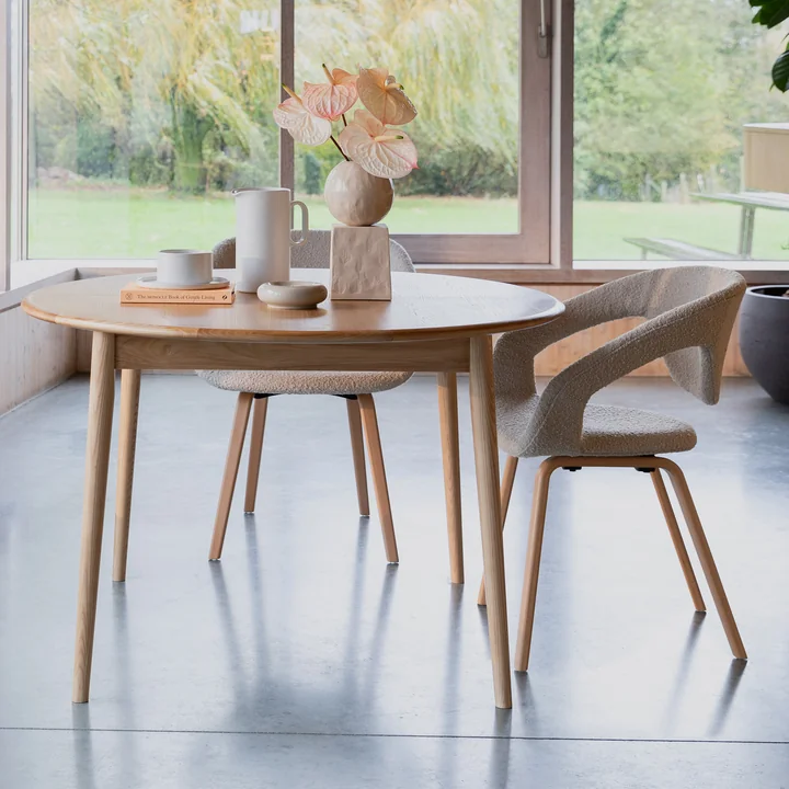 Zuiver - Flexback Stuhl, Boucle beige