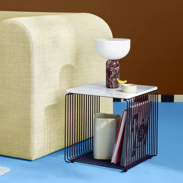 Montana - Panton Wire Regal / Beistelltisch 34,8 cm, schwarz-rot