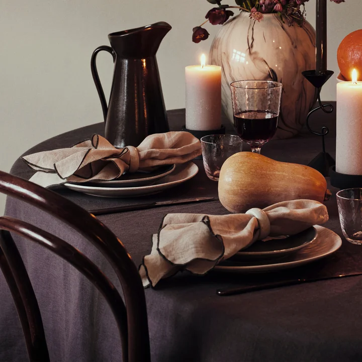 Broste Copenhagen - Gracie Serviette, 45 x 45 cm, taupe warm grey