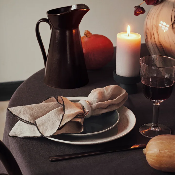 Broste Copenhagen - Nordic Rain Dessert Teller, Ø 20 x H 2,2 cm, grau