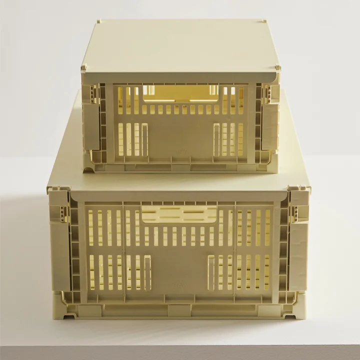 HAY - Colour Crate Korb, hellgelb, recycled