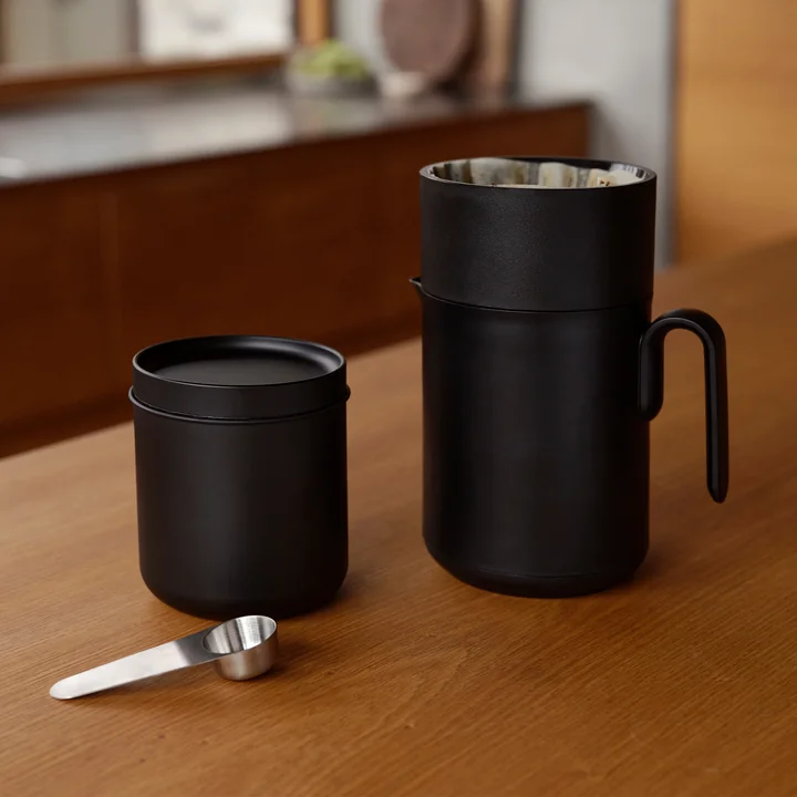 Zone Denmark - Singles Kaffeedose mit Löffel, schwarz