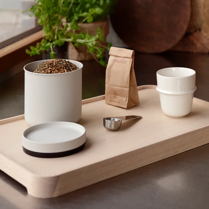 Zone Denmark - Singles Kaffeedose mit Löffel, warm grey