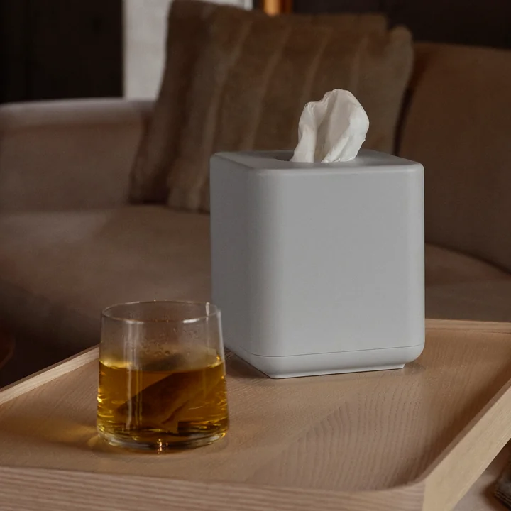 Zone Denmark - Ume Taschentuchbox, 13 x 13 x 15,1 cm, soft grey