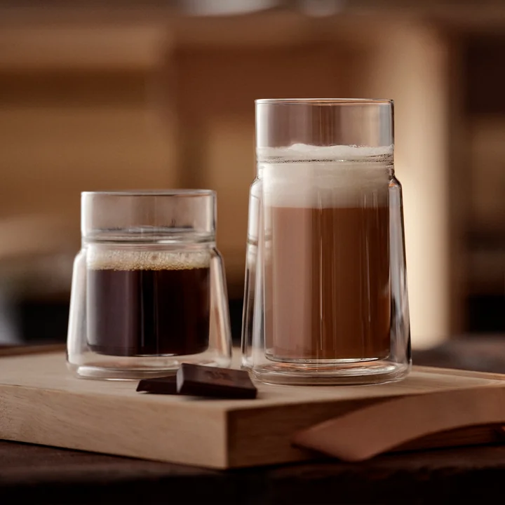 Jacob Jensen - Thermo-Doppelwandglas, large und medium, klar