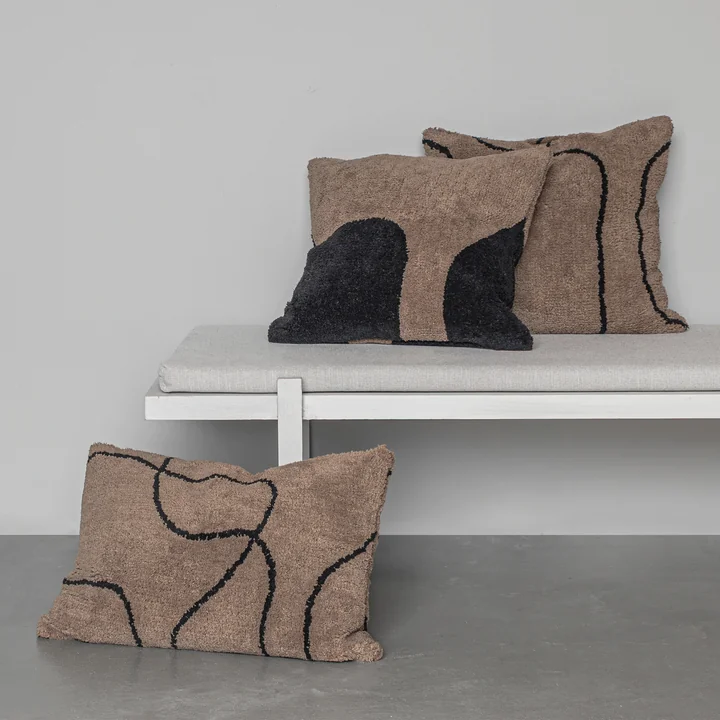 Mette Ditmer - Shadow Kissenbezug, getuftet, braun