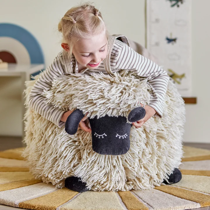 Bloomingville Mini - Dolly Pouf, 50 x 45 cm, weiß