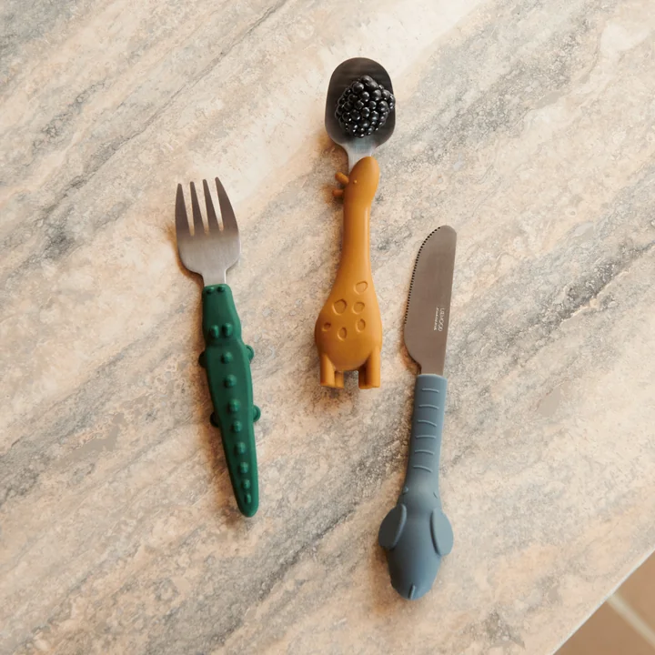 LIEWOOD - Tove Kinderbesteck, golden caramel mix (3tlg.)