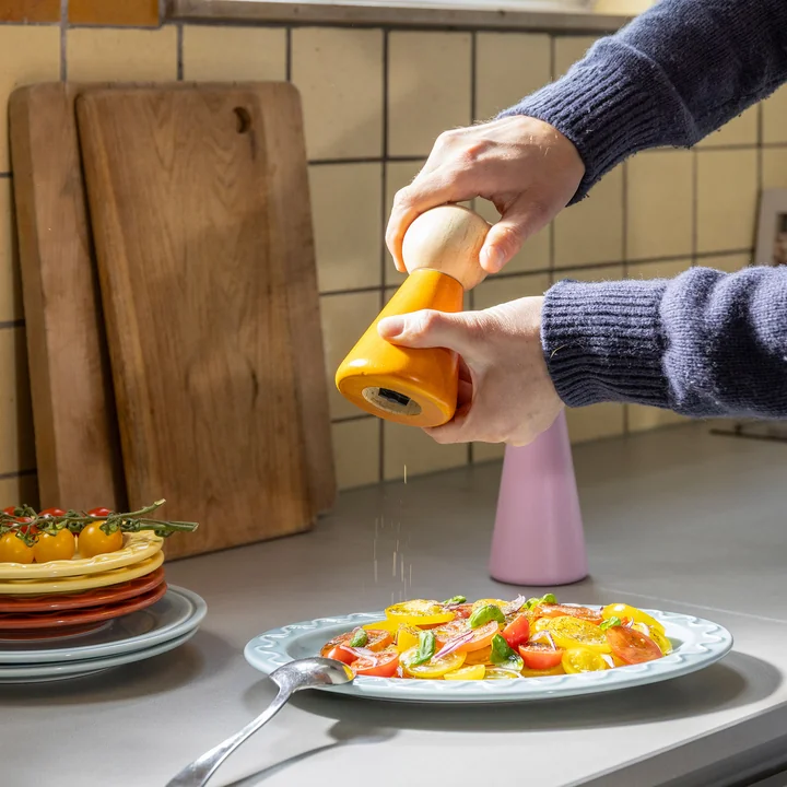 &klevering - Halma Salz- und Pfeffermühle, groß, pink / mehrfarbig