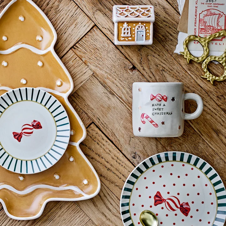 Bloomingville - Christy Tasse "Have a sweet Christmas" 250 ml, natur