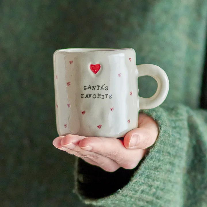 Bloomingville - Christy Tasse "Santa's favorite" 250 ml, natur