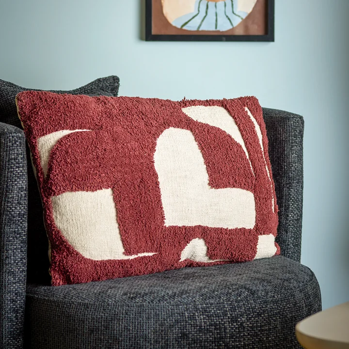 Bloomingville - Olica Kissen 60 x 40 cm, rot