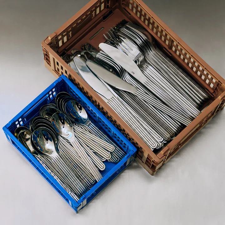 HAY - Colour Crate Korb, Mini electric blue, S terracotta