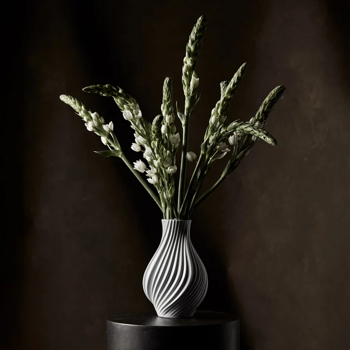 Lyngby Porcelæn - Twist Vase, weiß