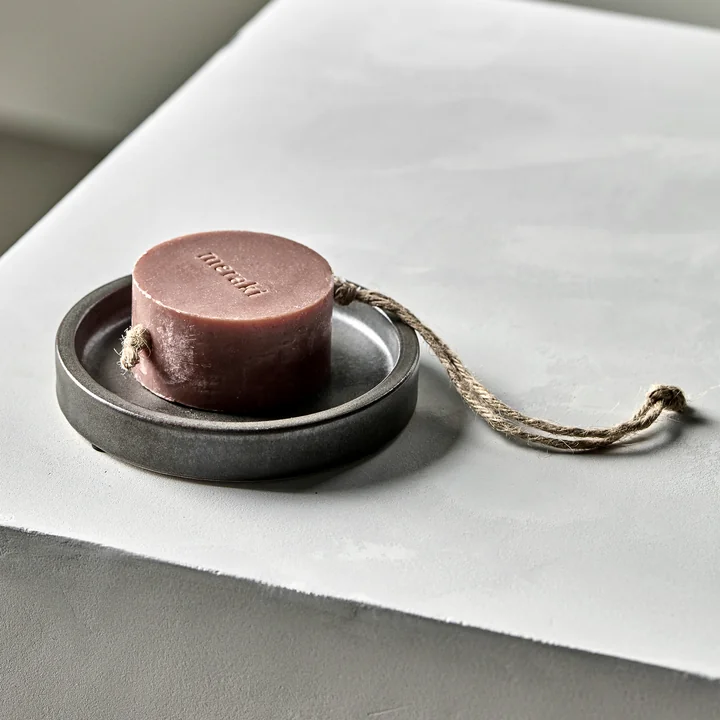 Meraki - Datura Seifenschale, Ø 12.5 x 2 cm, dunkelgrau