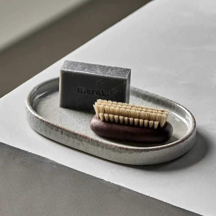 Meraki - Datura Tablett, 20 x 12.5 cm, shellish grey